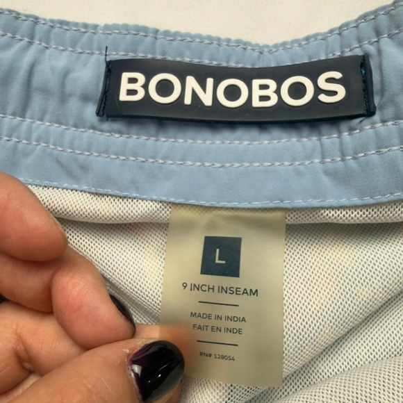 BONOBOS Mens Riviera Navy Sketch Floral Swim Trunks Shorts 9 Inch Inseam Size L - Picture 7 of 9